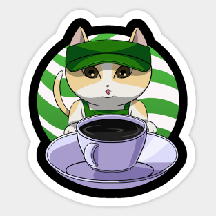 American Shorthair Cat Lover Coffee Barista Sticker